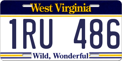 WV license plate 1RU486