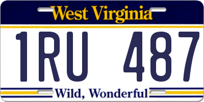 WV license plate 1RU487