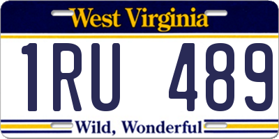 WV license plate 1RU489