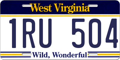 WV license plate 1RU504