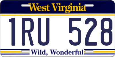 WV license plate 1RU528