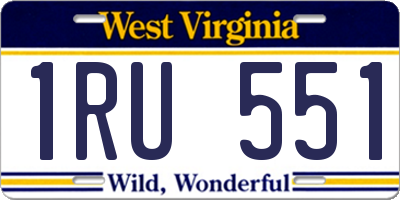 WV license plate 1RU551