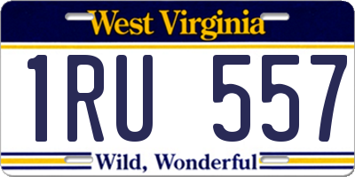 WV license plate 1RU557