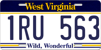WV license plate 1RU563
