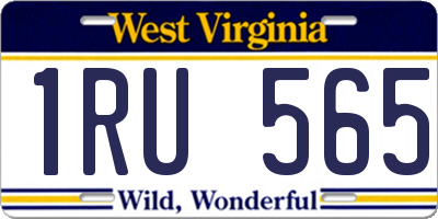 WV license plate 1RU565