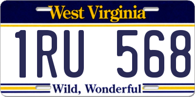 WV license plate 1RU568