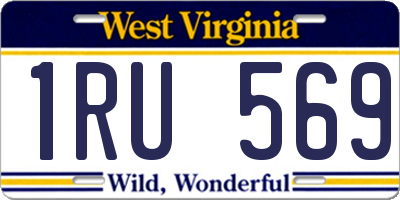 WV license plate 1RU569