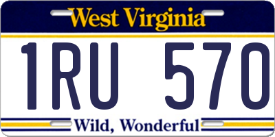 WV license plate 1RU570