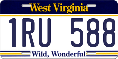 WV license plate 1RU588