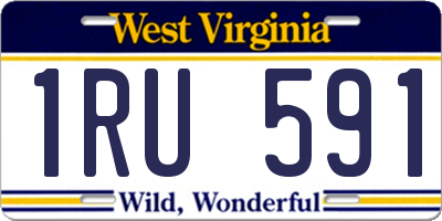 WV license plate 1RU591