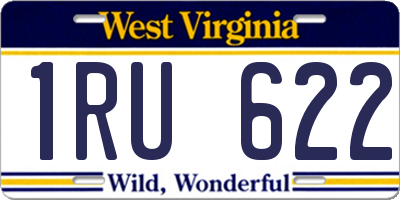 WV license plate 1RU622