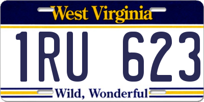 WV license plate 1RU623