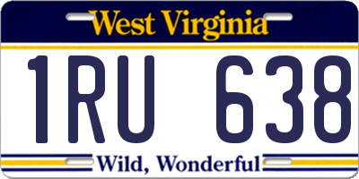 WV license plate 1RU638