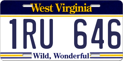 WV license plate 1RU646