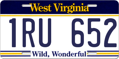 WV license plate 1RU652