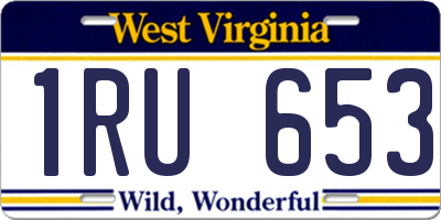 WV license plate 1RU653