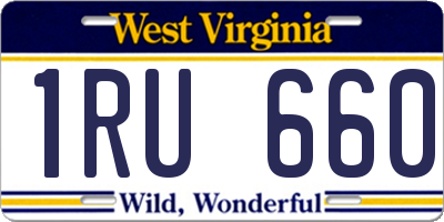 WV license plate 1RU660
