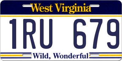 WV license plate 1RU679