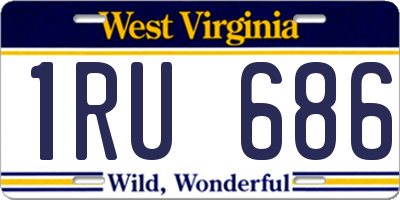 WV license plate 1RU686