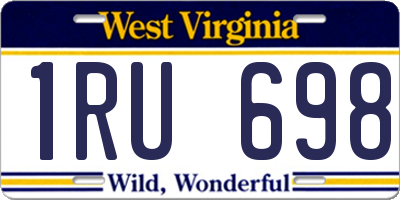WV license plate 1RU698