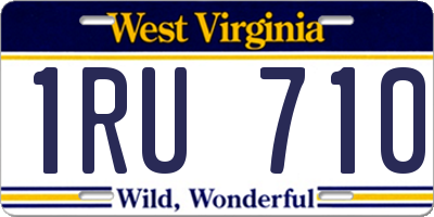 WV license plate 1RU710