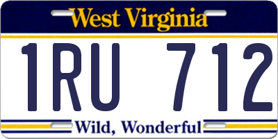 WV license plate 1RU712