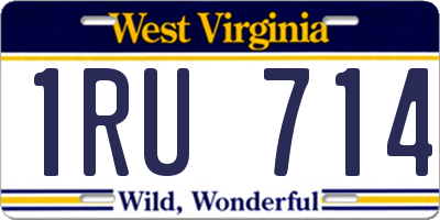 WV license plate 1RU714