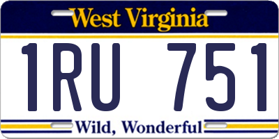 WV license plate 1RU751
