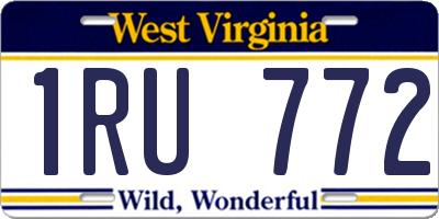 WV license plate 1RU772