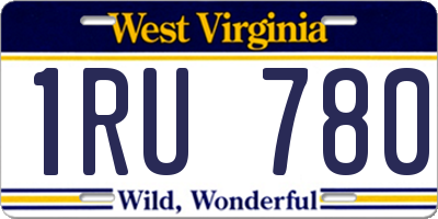 WV license plate 1RU780
