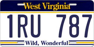 WV license plate 1RU787