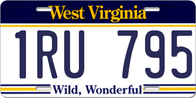WV license plate 1RU795