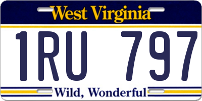 WV license plate 1RU797