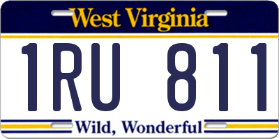 WV license plate 1RU811