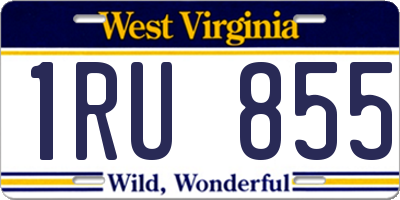 WV license plate 1RU855