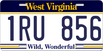WV license plate 1RU856