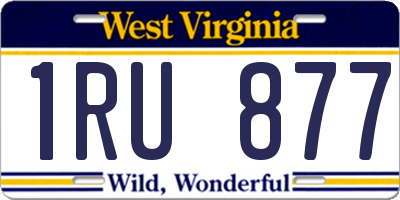 WV license plate 1RU877