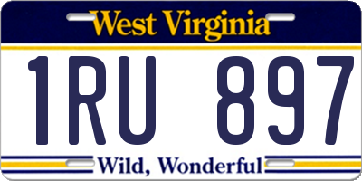 WV license plate 1RU897