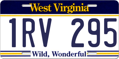 WV license plate 1RV295