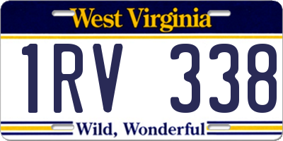 WV license plate 1RV338