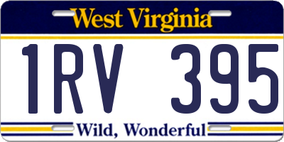 WV license plate 1RV395