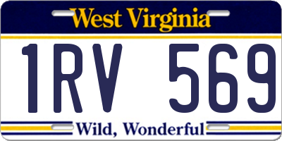 WV license plate 1RV569