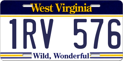 WV license plate 1RV576
