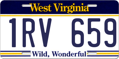 WV license plate 1RV659