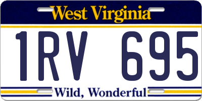 WV license plate 1RV695