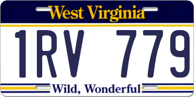 WV license plate 1RV779