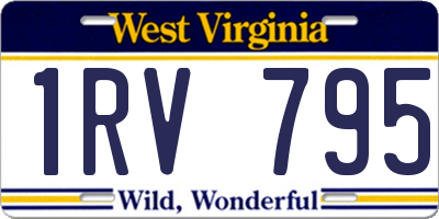 WV license plate 1RV795