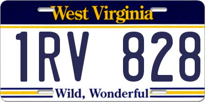 WV license plate 1RV828