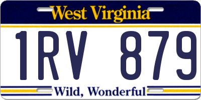 WV license plate 1RV879