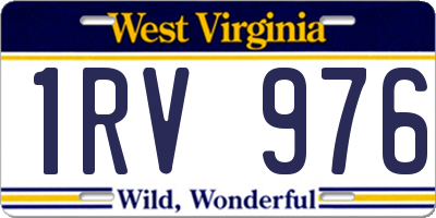 WV license plate 1RV976